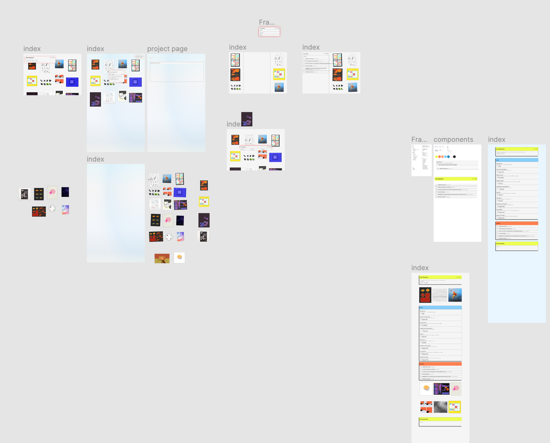 A screenshot of Shea's projects in Notion.